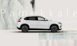 Dünya mirası Pamukkale'nin doğal beyazı Togg mühendisliğiyle bütünleşti