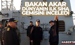 Bakan Akar, dünyanın ilk SİHA gemisini inceledi