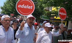 Tanju Özcan'ın CHP genel merkezine yürüyüşü başladı