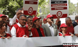 TÜİK önünde ''Gerçeği açıkla, ekmeğimizle oynama'' eylemi