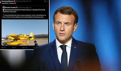 Macron'dan Türkiye'ye yangın söndürme uçakları için teşekkür mesajı