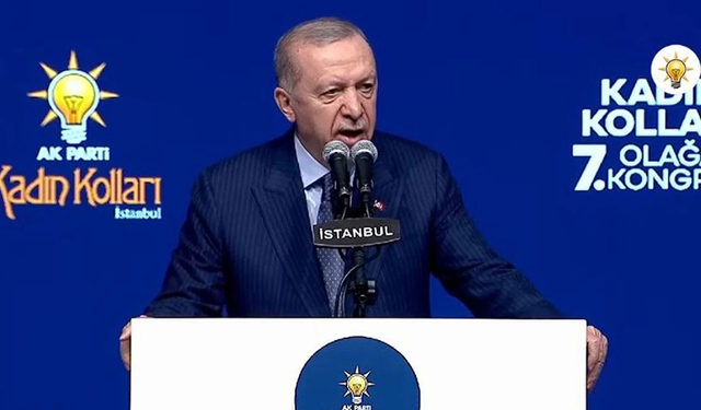 Erdoğan, İstanbul kadın kolları Kongresi'nde muhalefeti eleştirdi