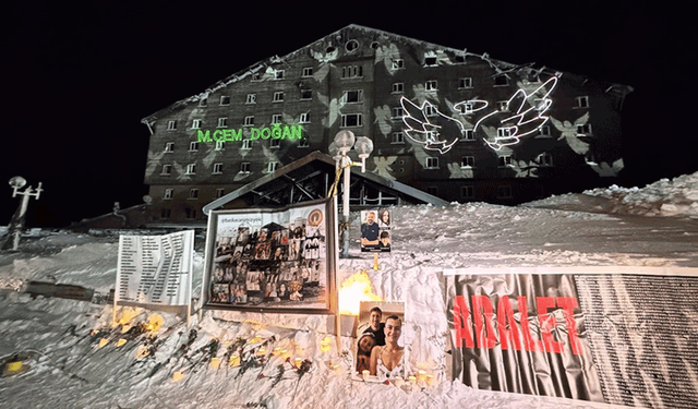 Kartalkaya'daki Grand Kartal Otel yangınında hayatını kaybedenler anıldı