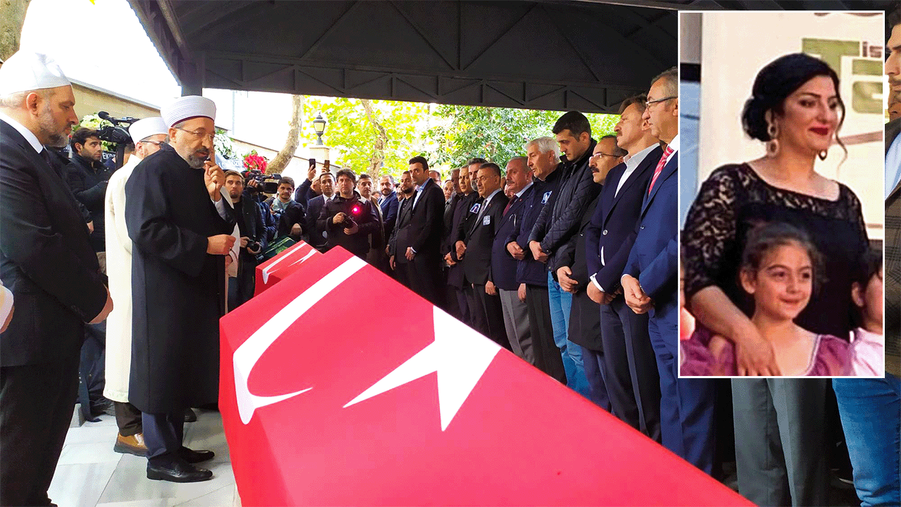 Saldırıda hayatını kaybeden anne kız son yolculuğuna uğurlandı